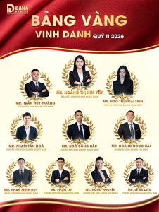 Cá nhân đạt thành tích nổi bật trong Quý II/2026 Dana Realty