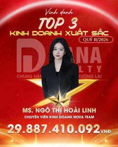 Ms. Ngô Thị Hoài Linh được vinh danh Top 3 Kinh doanh xuất sắc Quý II/2026 tại Dana Realty.